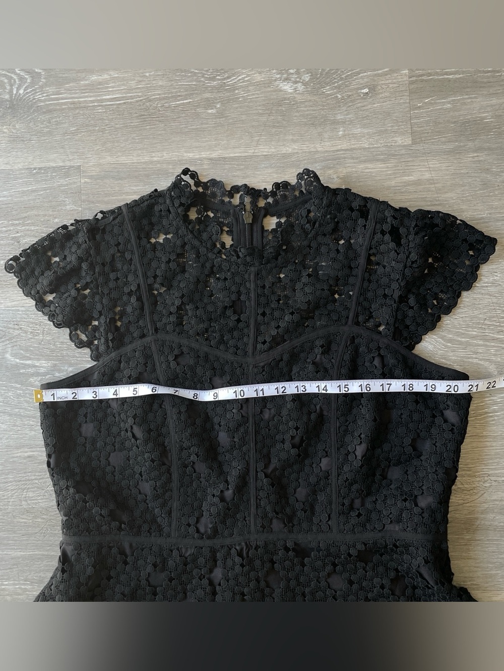 City Chic Black Lace Fit & Flare Dress Romantic Goth Chic - Picture 8 of 10